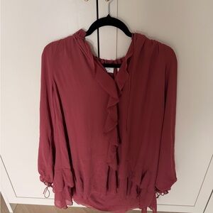 Aritzia Ruffled Women's Midi Dress- Rose